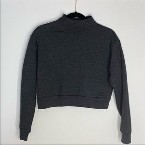 Wild fable cropped mocked neck sweatshirt top